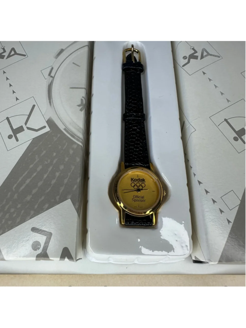Vintage New in Box NIB Set of 3 Kodak Gold & Black 1998 Olympics Sponsor Watches